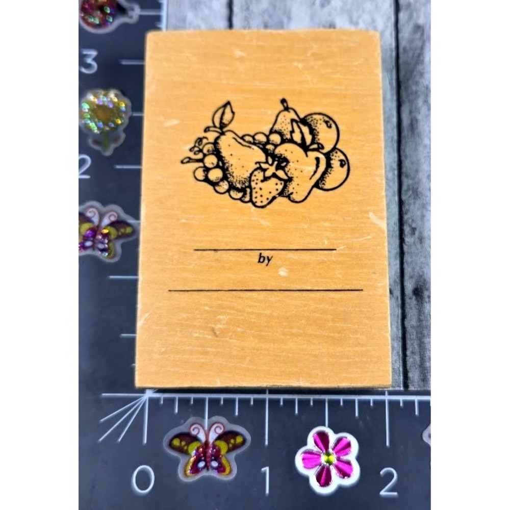 Fruits Label By Food Garden Rubber Stamp Foam Wood #S80